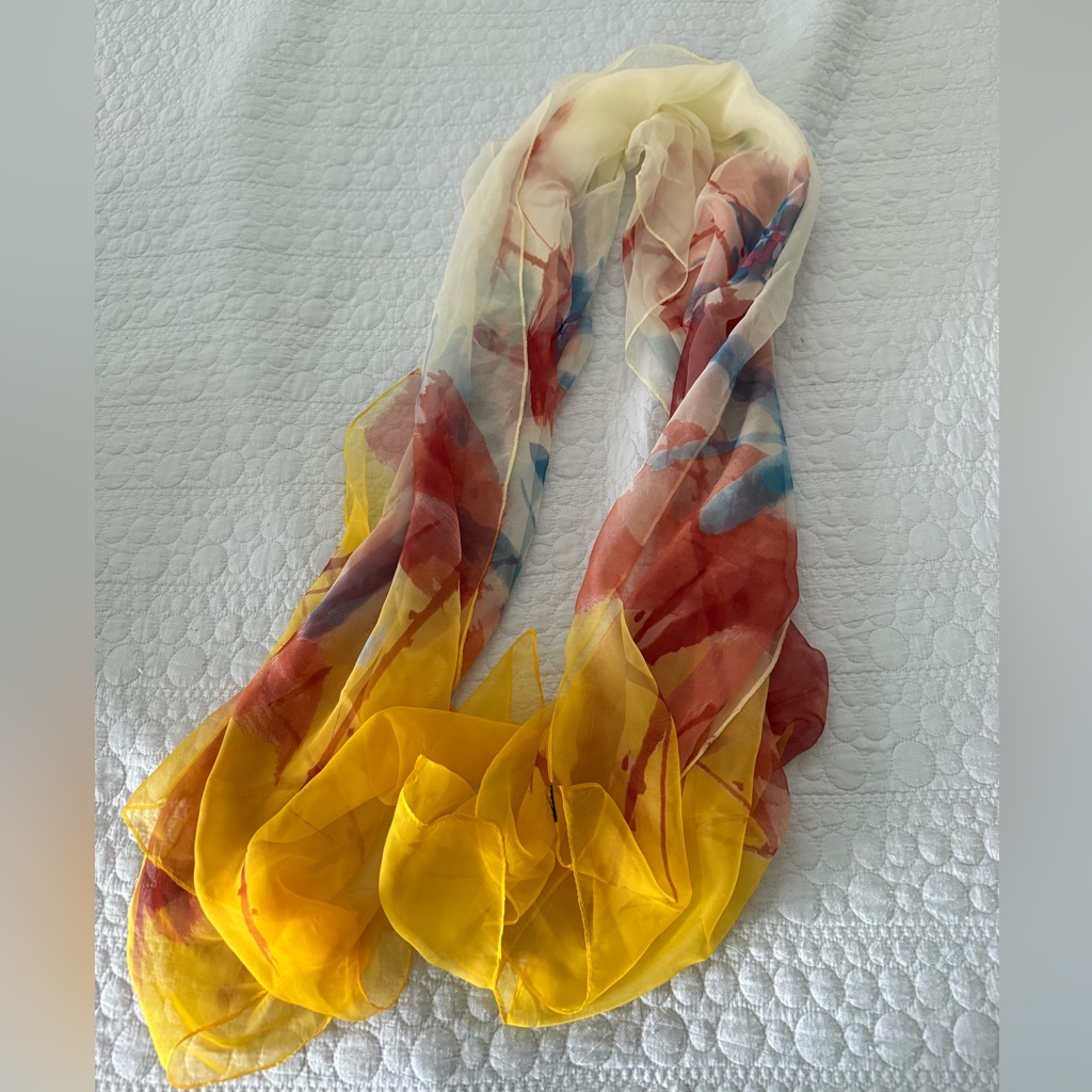 Multicolor Sheer Scarf